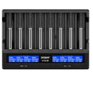 [해외직구] XTAR VC8 배터리 충전기  LCD 디스플레이 VC8 QC 3 0 고속 충전 26650 21700 20700 18650 배터리 충전기